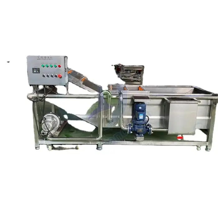 Commercial Industrial Bubble Fruit Avocado Mango Vegetable Potato Washing Machine Frozen Vegetable Production Line