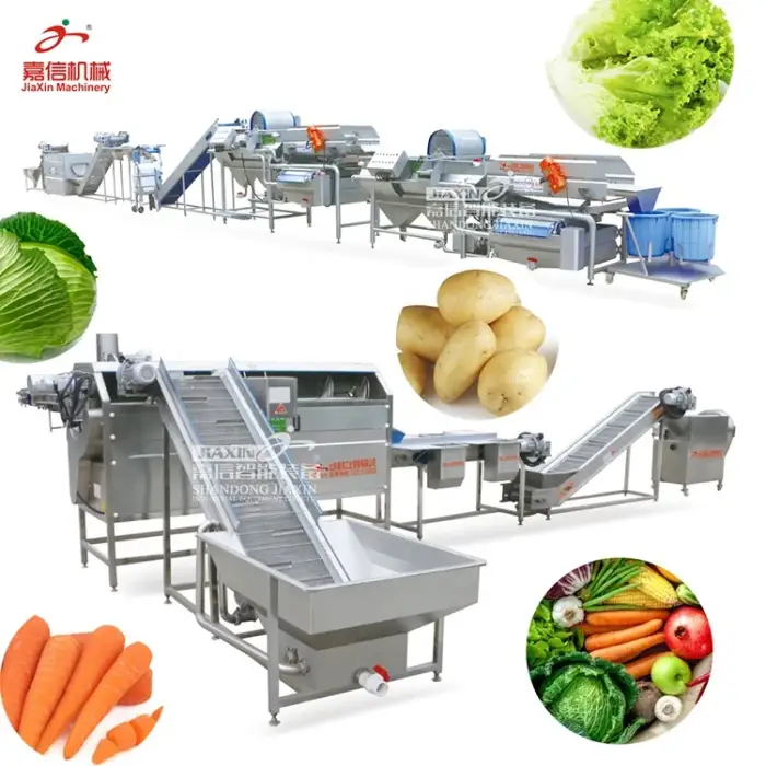 Automatic frozen fruit and vegetable production line  Washing Drying Line Frozen Vegetable Washing Processing Line