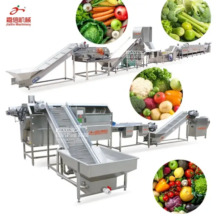 Automatic frozen fruit and vegetable production line  Washing Drying Line Frozen Vegetable Washing Processing Line