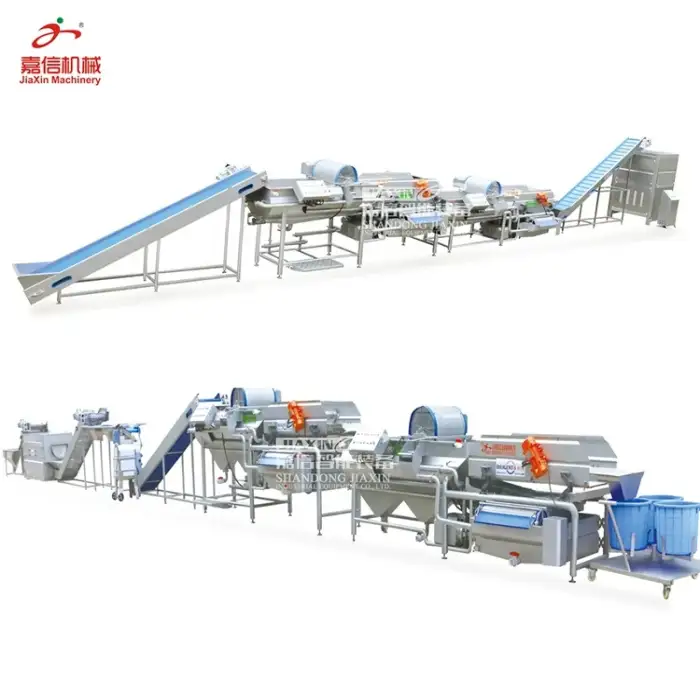 Automatic frozen fruit and vegetable production line  Washing Drying Line Frozen Vegetable Washing Processing Line