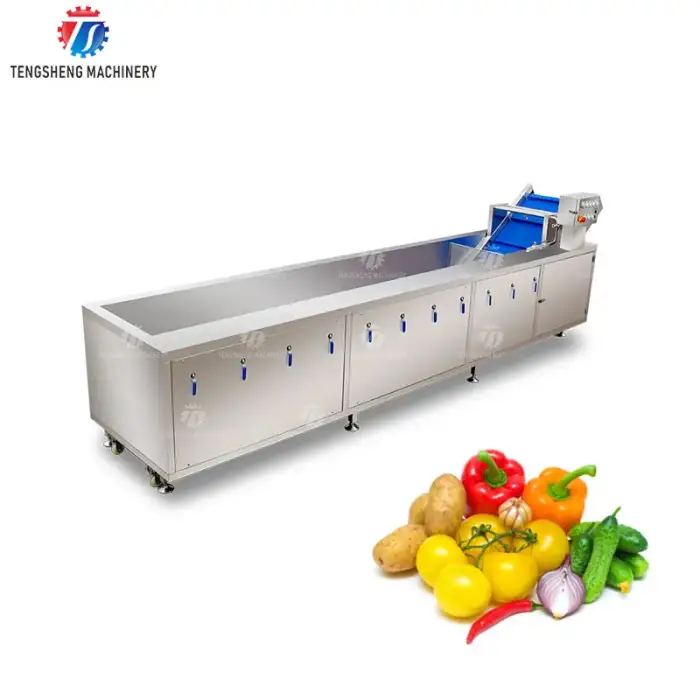 Automatic Fruit Vegetable Ginger Tomato Carrot Bubble Washing Cleaning Machine Spinach Parsley Lettuce Washing Machine