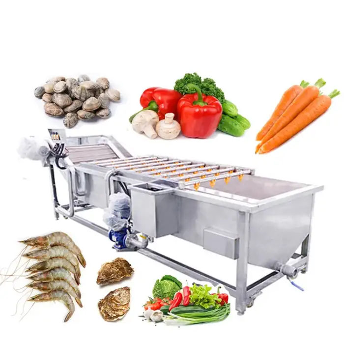 Herb Spices Fish Dried Shrimp Shell Date Bubble Line Die Clean Process Vegetable Machine Wash Tank