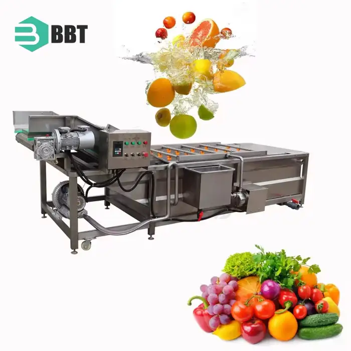 Fruit Washing Equipment Fruit Vegetable Washer Orange Apple Cleaning Machine Bubble Cleaning Machine