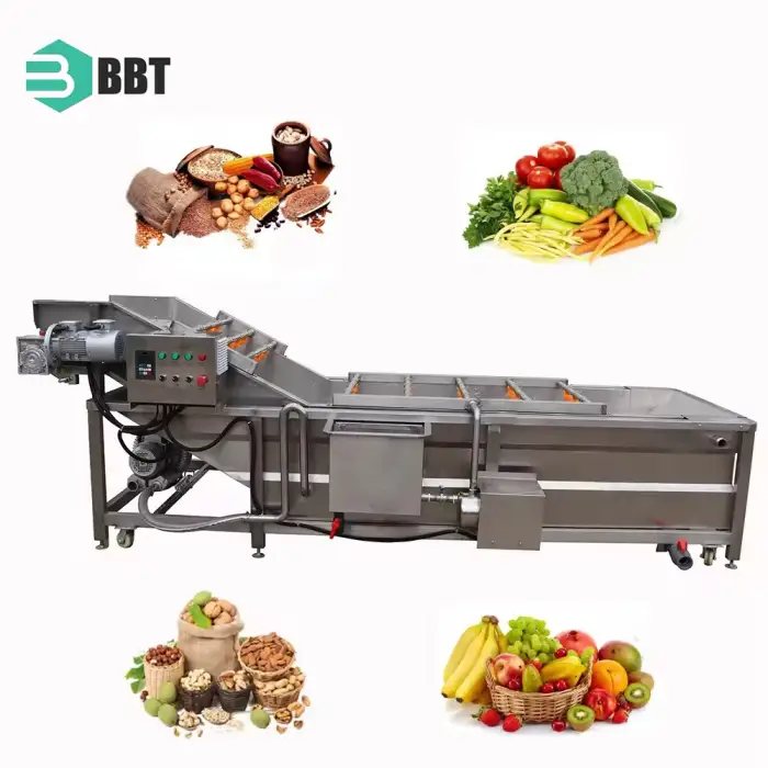 Fruit Washing Equipment Fruit Vegetable Washer Orange Apple Cleaning Machine Bubble Cleaning Machine