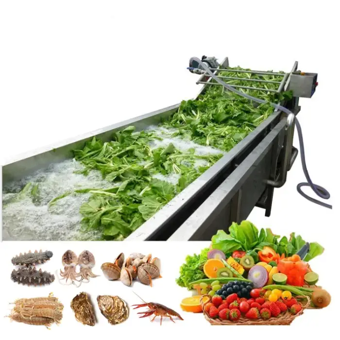 Herb Spices Fish Dried Shrimp Shell Date Bubble Line Die Clean Process Vegetable Machine Wash Tank