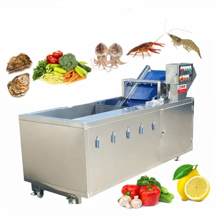 Herb Spices Fish Dried Shrimp Shell Date Bubble Line Die Clean Process Vegetable Machine Wash Tank