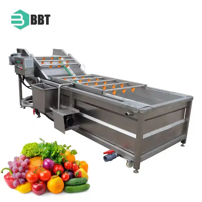 Fruit Washing Equipment Fruit Vegetable Washer Orange Apple Cleaning Machine Bubble Cleaning Machine