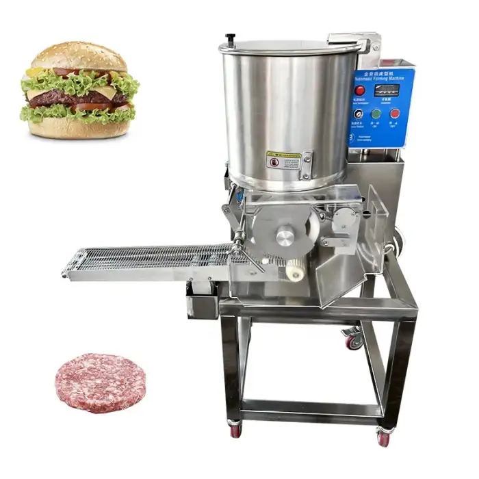 Industrial automatic burger patty, meat pie making machine