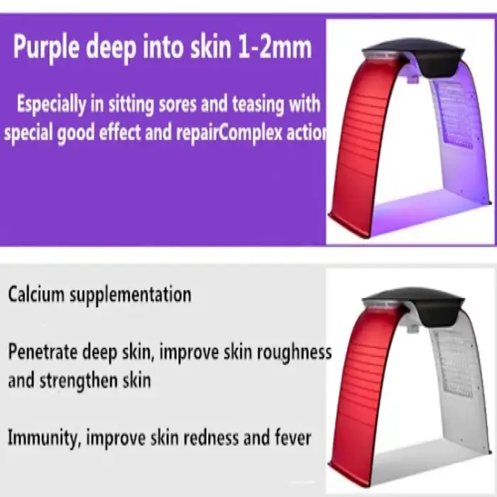 Spa Anti Age Skin Rejuvenation Pdt Beauty Therapy Face Steamer Facial 7 Colors Led Light Phototodynamic Face Therapy Machine