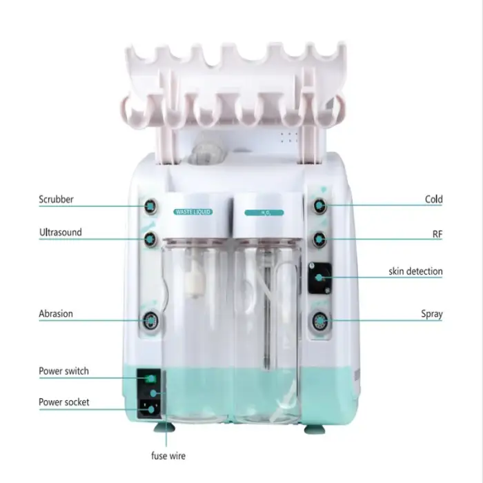 Spa Hydra Dermabrasion Machine with Skin Detector 7 In 1 H2o2 Small Bubble Dermabrasion Machine