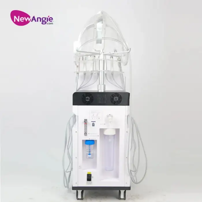 Newangie H2o2 Hydra Dermabrasion Aqua Peel 9 in 1 Space Oxygen Jet Facial Machine Hydra Water Dermabrasion Face Spa Machine