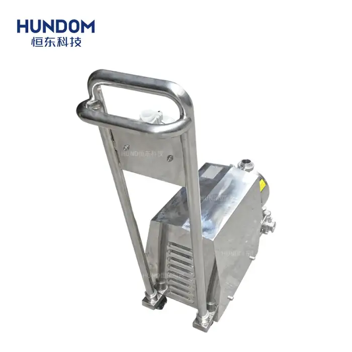 Leading manufacturer producer high precision single stage In line Emulsifying Pump with moving cart for cream