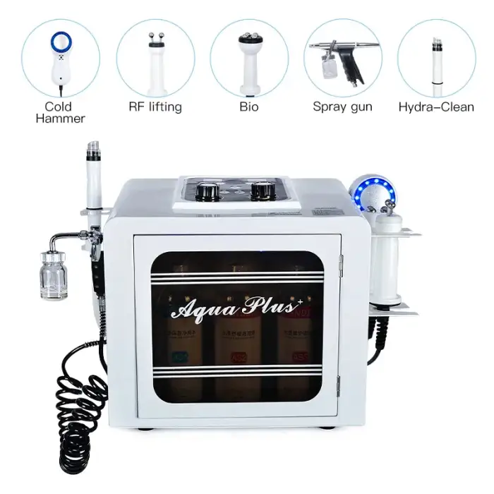 7 in 1 Hydra Oxygen Jet Dermabrasion Hydro Aqua Peeling Beauty Face Equipment Salon Facial Skincare Machine