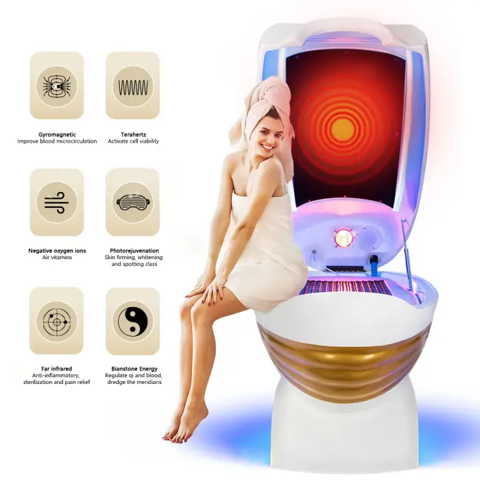 Terahertz Gyromagnetic Entropy Subtracter Fat loss chamber infrared sauna  steam pods  oxygen and ozone sauna spa capsule