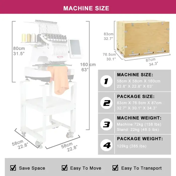 STR OCEAN Honey Series single head embroidery machines computerized embroidery machine one head embroidery computerized machine