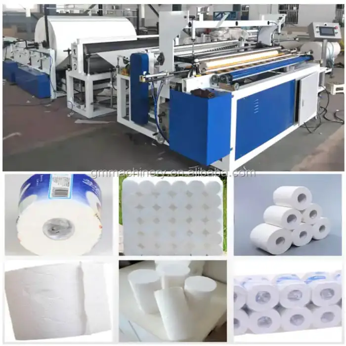 Automatic Toilet Tissue Paper Making Machine Toilet Bathroom Tissue Paper Rewinding Machine