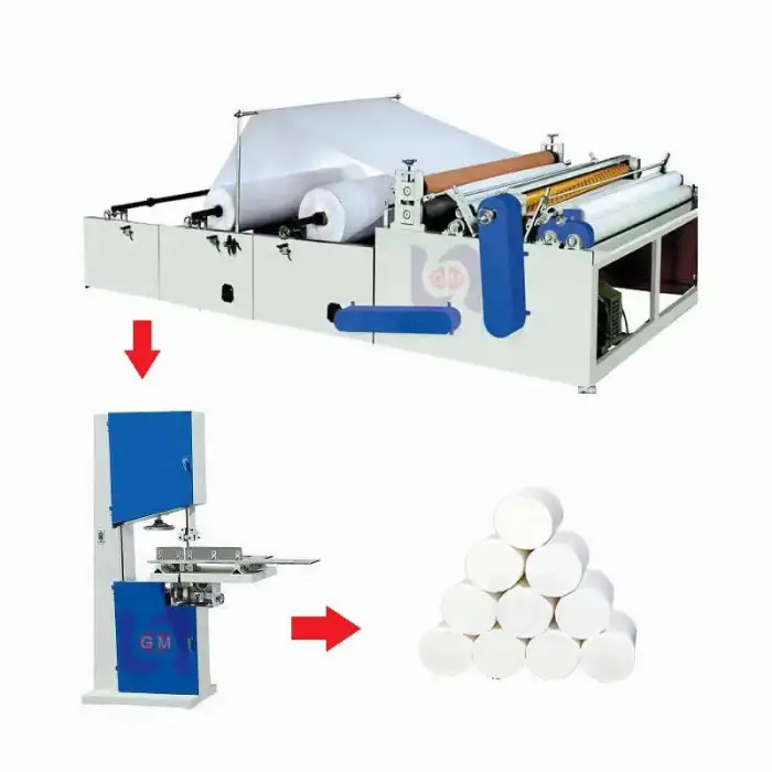 Automatic Tissue Paper Folding Rewinding Cutting Machine Jumbo Roll Paper Rewinding Machine Factory Price