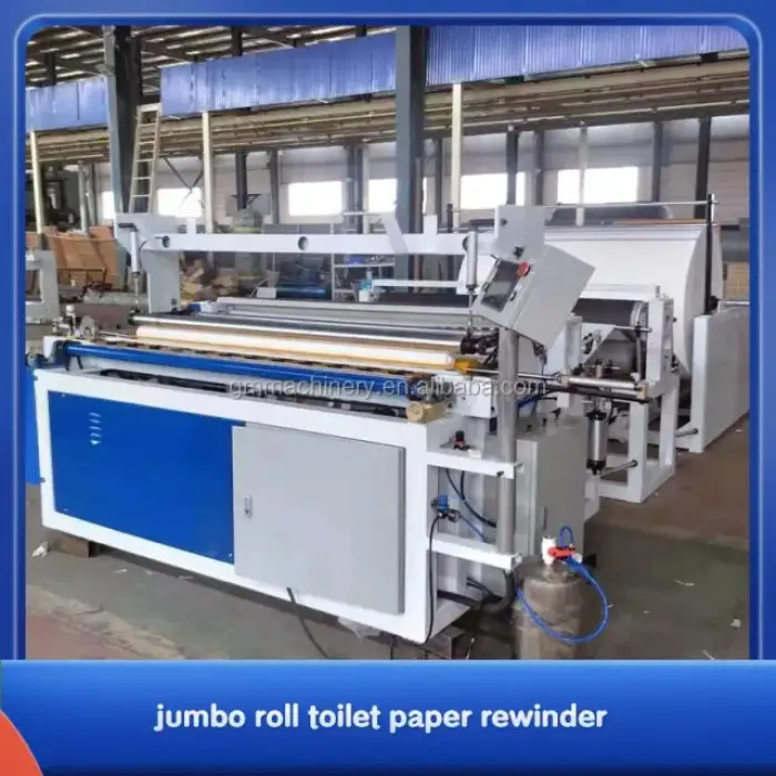 Automatic Tissue Paper Folding Rewinding Cutting Machine Jumbo Roll Paper Rewinding Machine Factory Price