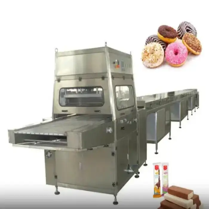 Automatic chocolate single-sided coating enrobing machine with cooling tunnel