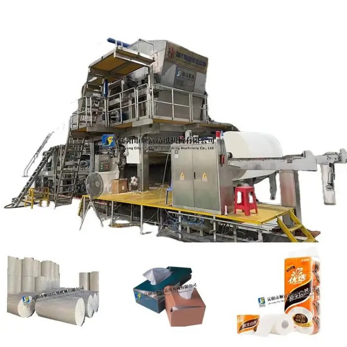 3000mm 1500mpm Crescent Former Tissue Machine Tissue paper line full set for paper mill project