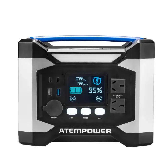 ATEM POWER 110V 220V 500W Outdoor Camping Solar Mobile Portable Power Station with Solar Panel