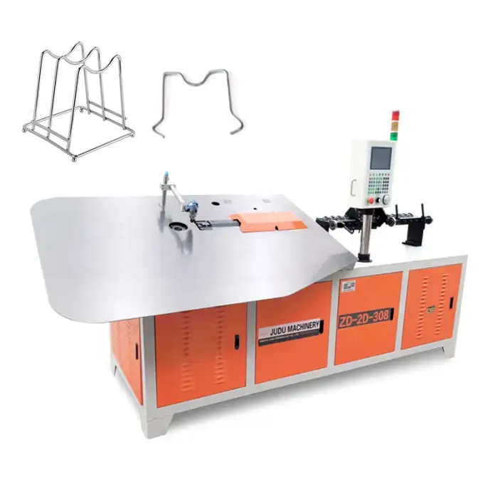 CNC Auto 2D Steel Wire Bending Machine with wire uncoiler  wire Forming Making Machine