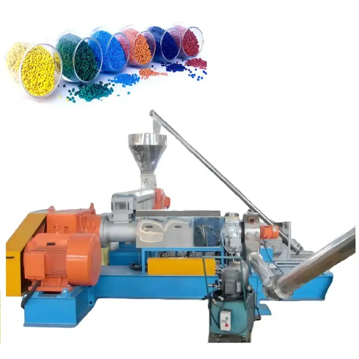 Corn Starch Biodegradable Plastic Granles Pellets Twin Screw Extruder Making Machinery Plastic Granulating Machine