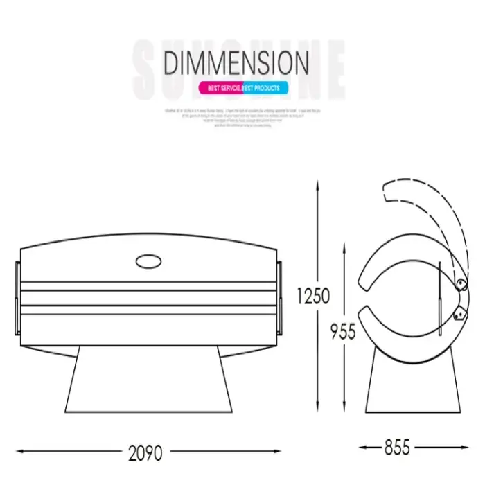 Sunbed Lying Tanning Beds Horizontal Solarium tanning machine for whole body lie down sun booth for home  salon spa