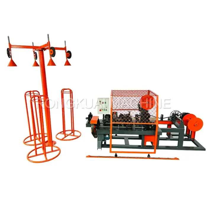 Automatic high speed double twisted single barbed wire making machine with factory price