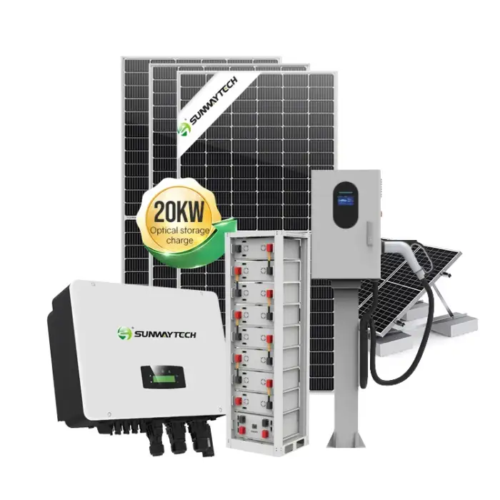 20kw Solar power system industrial solar panel system with ev charger