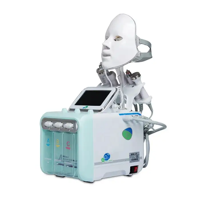 7 in1 Water Oxygen Facial Beauty Machine with Mask microdermabrasion small bubble water peel facial spa machine