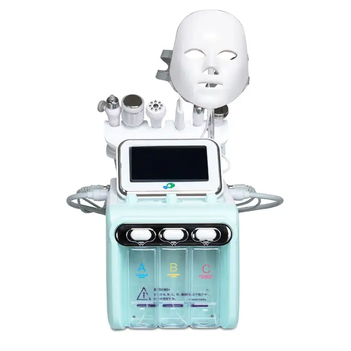 7 in1 Water Oxygen Facial Beauty Machine with Mask microdermabrasion small bubble water peel facial spa machine