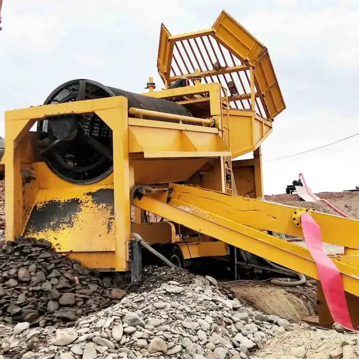 Portable gold mining machine equipment Mobile mineria oro trommel Wash Plant For Gold Mining