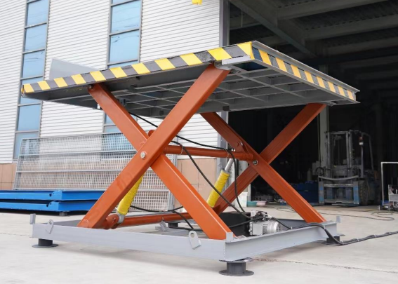 1 ton Stationary lift platform with a lifting height of 2.2m, table size 1500*1500mm