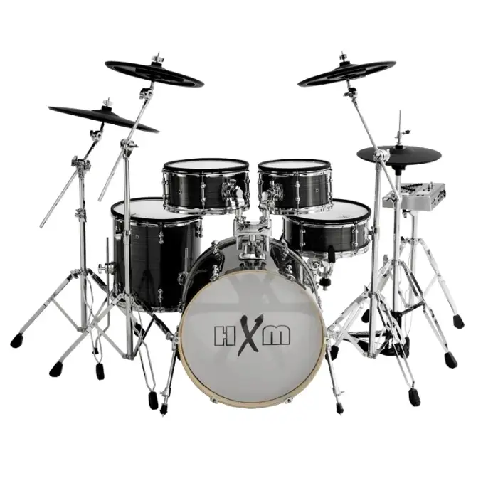 HXM electronic drum 9-piece mesh head drum set with 18" cymbal