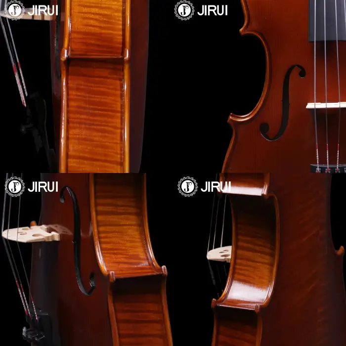 15.5" 4 4 Viola String Set Handmade Violin Alto Instrument with Spruce Maple Material Golden Brown B+