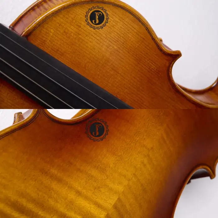 15.5" 4 4 Viola String Set Handmade Violin Alto Instrument with Spruce Maple Material Golden Brown B+