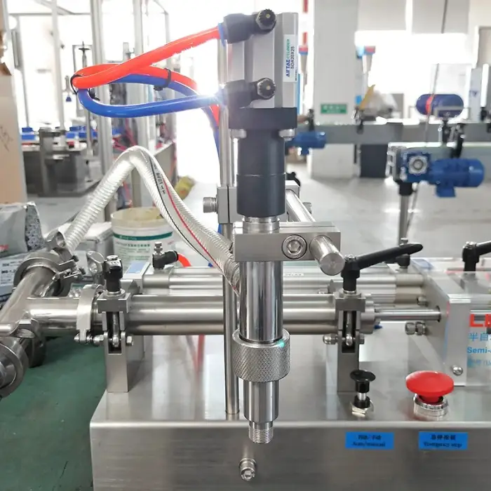 semi automatic horizontal liquid and cream paste filler double functional pneumatic small business machine filling machine