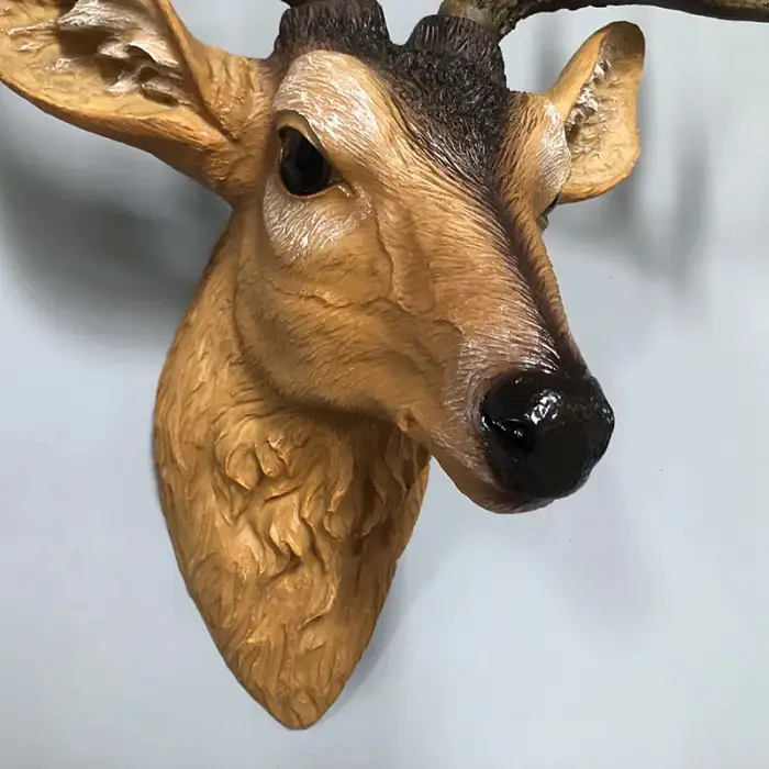 Nordic resin Deer wall hanging sculpture fiberglass statue for home decor