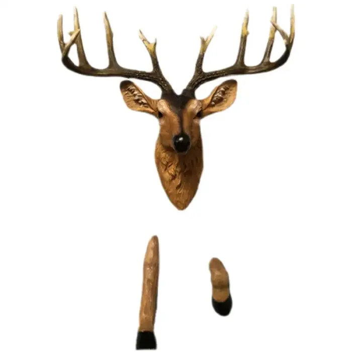 Nordic resin Deer wall hanging sculpture fiberglass statue for home decor