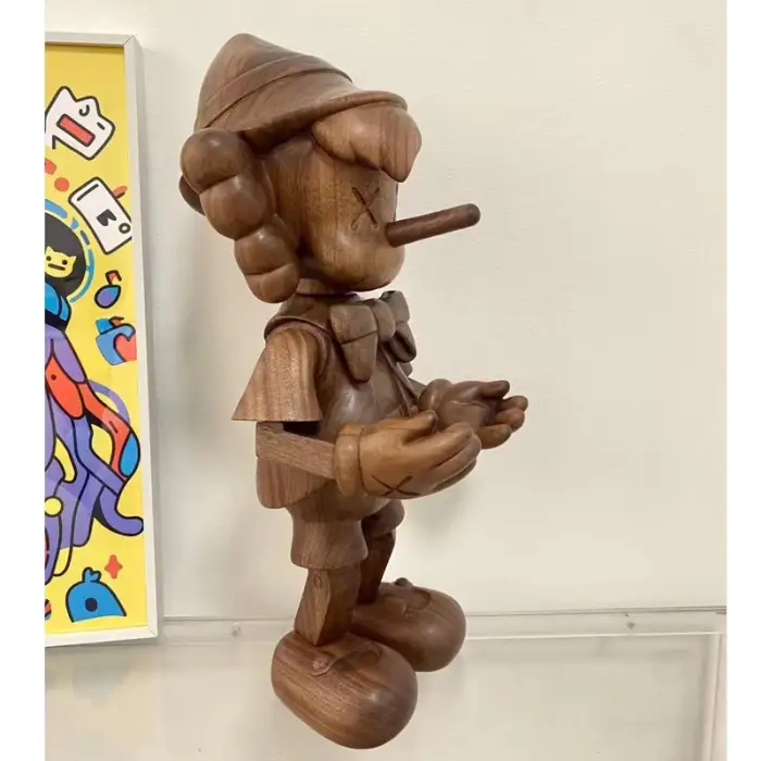 Customized wood crafts child toys home decor kaw pinnocchio figure wood furniture Pinocchio Long Nose