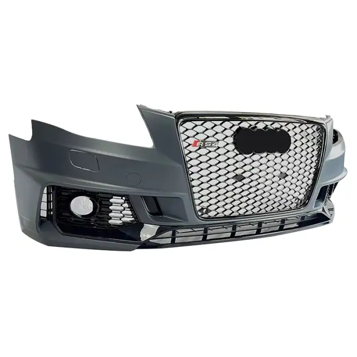 A4 B8 Body Kit Upgrade to B9 Style RS4 Front Bumper with Grille for Audi RS4 B8 Car Bodykit 2008-2012