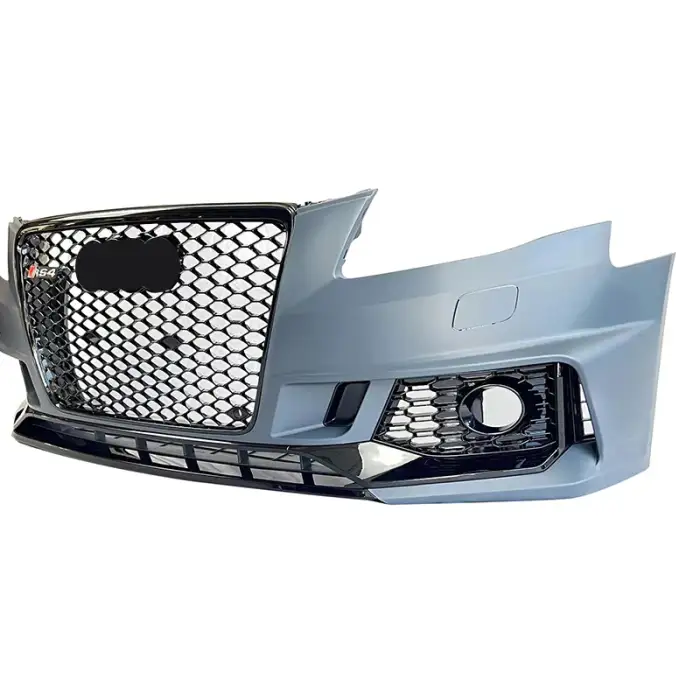 A4 B8 Body Kit Upgrade to B9 Style RS4 Front Bumper with Grille for Audi RS4 B8 Car Bodykit 2008-2012