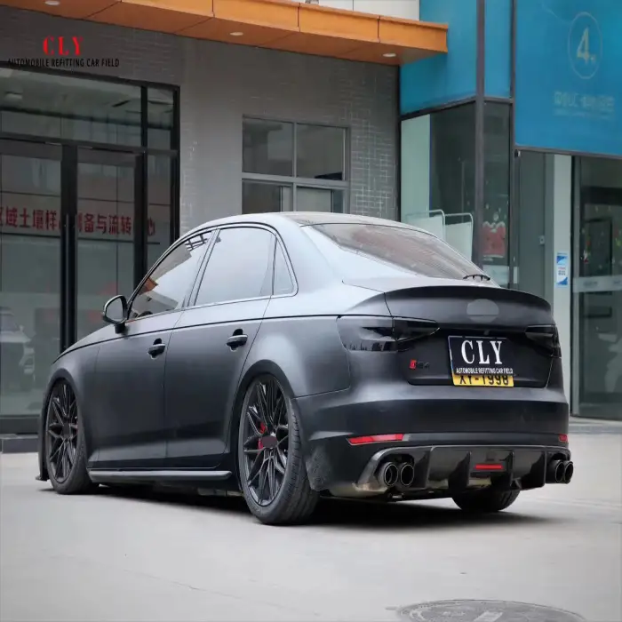 body kit For Audi a4 refitted to RS4 car bumper body kit front bumper with grill diffuser with exhaust pipe