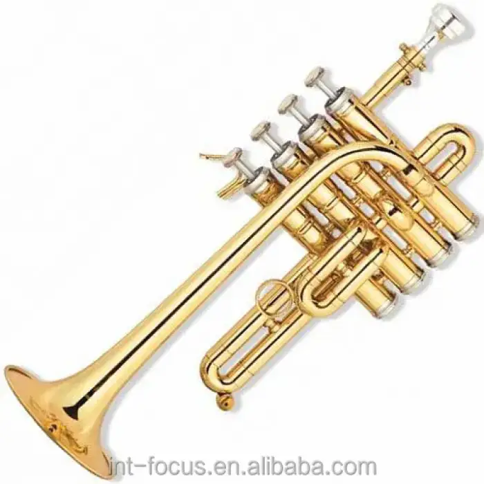 Professional Gold Lacquer Piccolo Trumpet