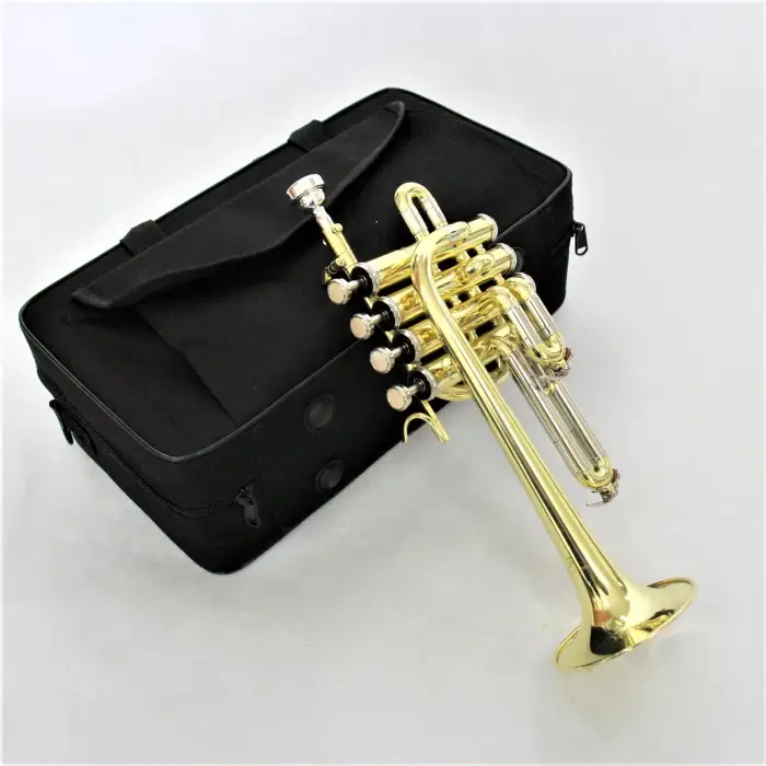 Professional Gold Lacquer Piccolo Trumpet