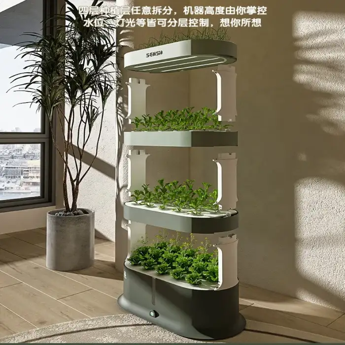 Home smart led light garden mini aeroponic micro farm hydroponic indoor grow tower Automatic hydroponics growing system vertical