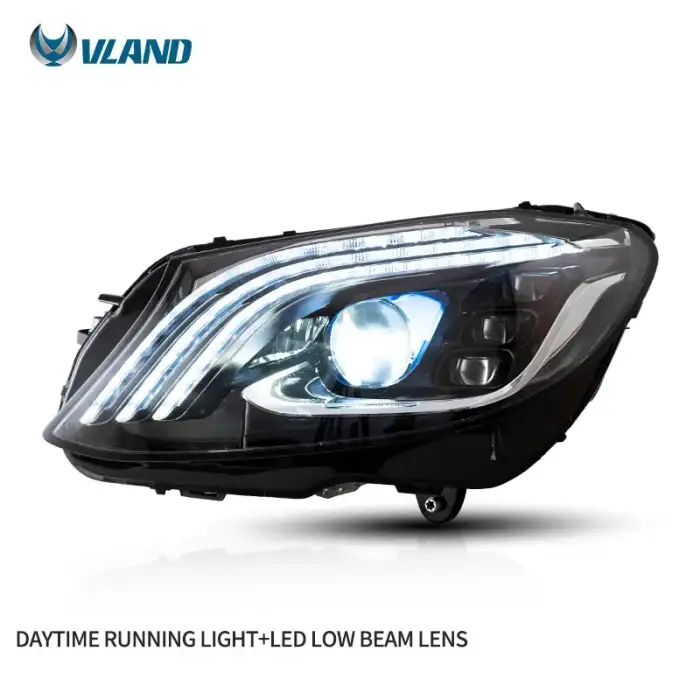 VLAND LED Headlight  C-Class W205 2015-2020 Accessories Body Kit Auto Parts Sequential Synth Bodykit for Mercedes-Benz