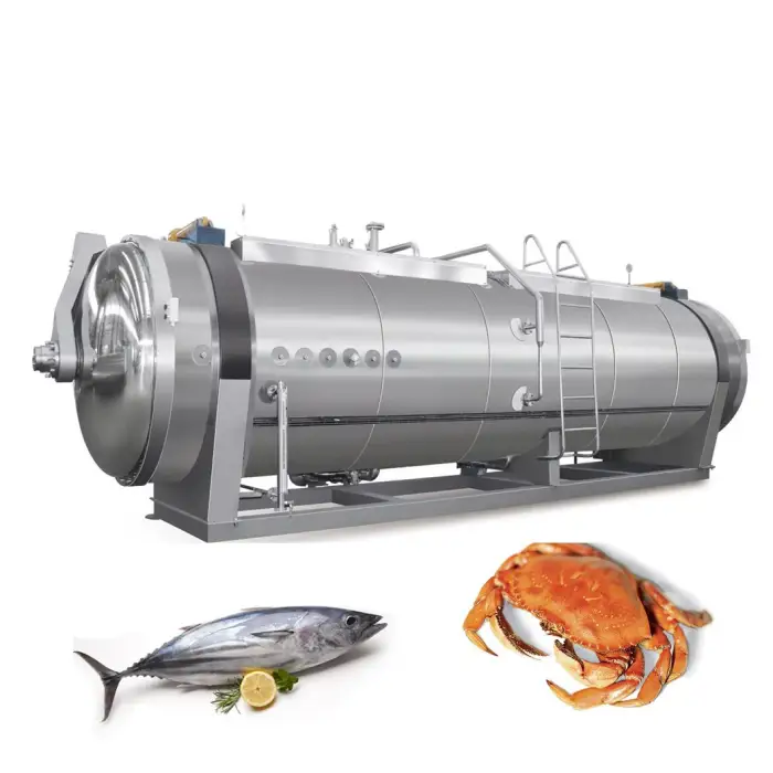 Industrial Retort Sterilizer Fish Sardine Processing Machine Tuna Pre-Cooker