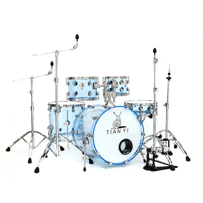 OEM adult acrylic transparent drum kit